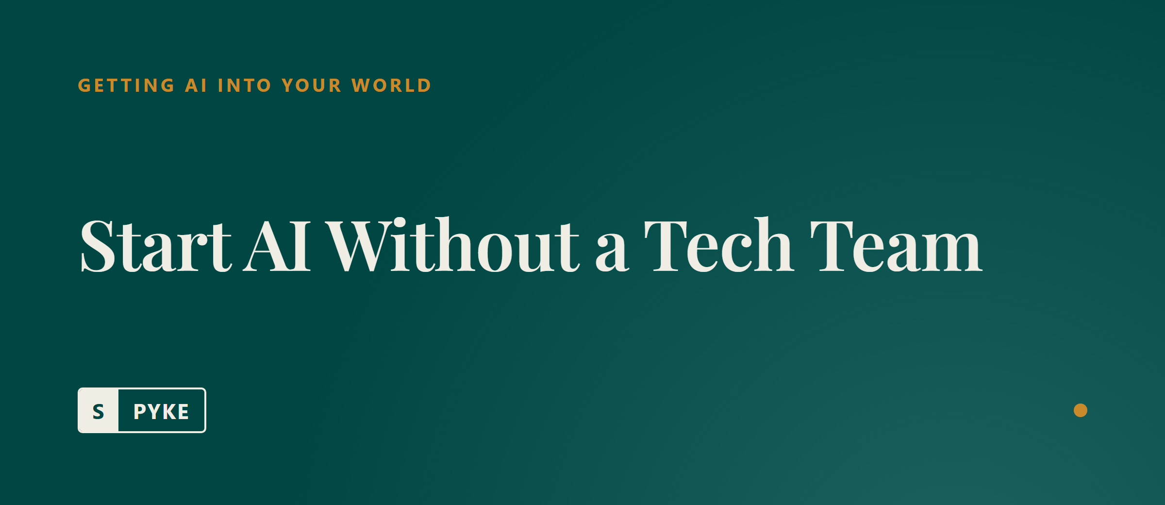 A no-tech-team starter plan for small business AI